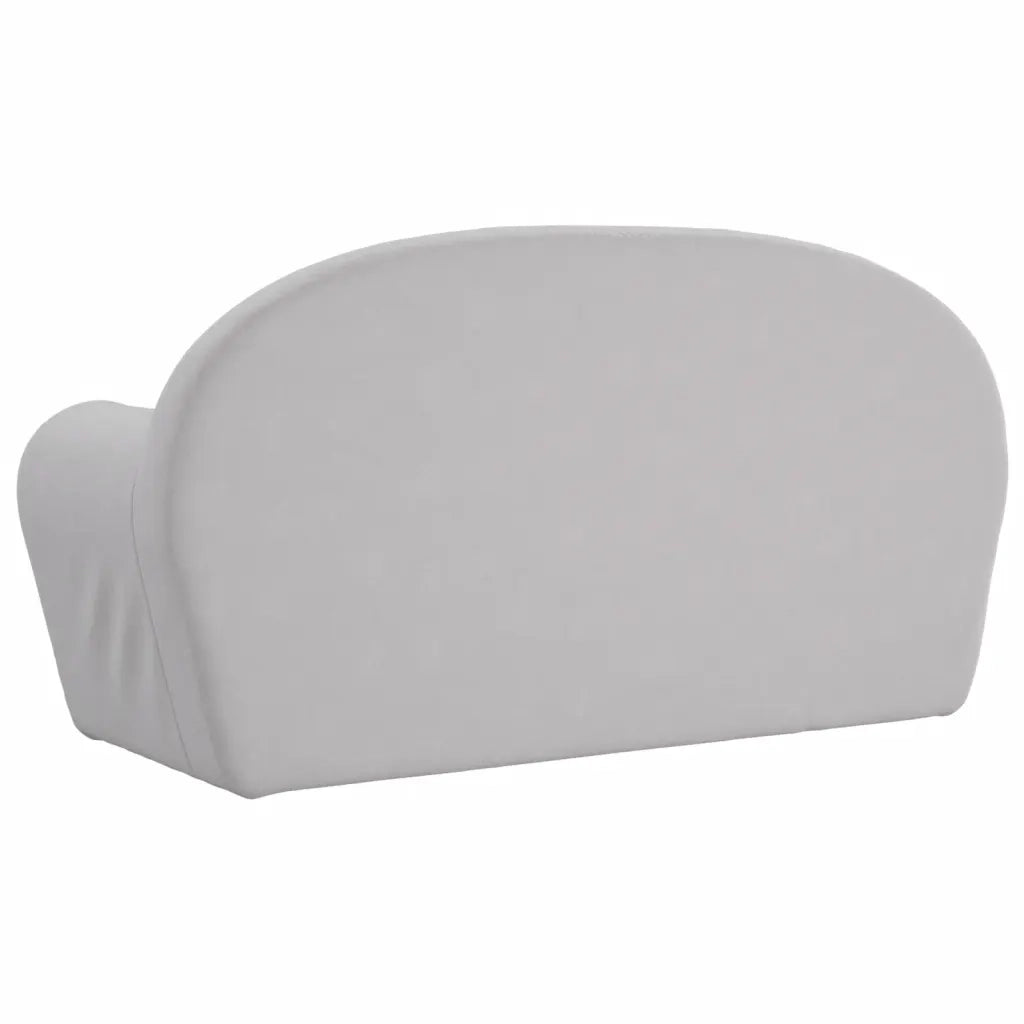 Divano per Bambini a 2 Posti-Sofa-Divanetto Grigio Chiaro in Morbido Peluche 518498