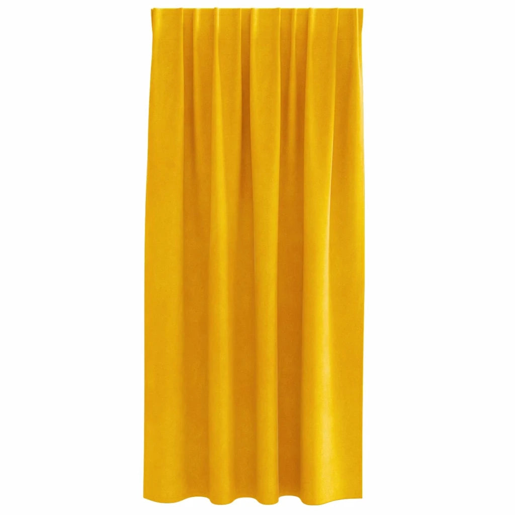 Tende oscuranti 2 pcs Giallo senape 140 x 175 cm Velluto 4107274