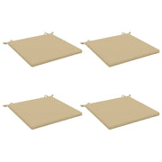 Cuscini per Sedia in 4 Pezzi SOEST 4 pz 100% Poliestere Beige 944960