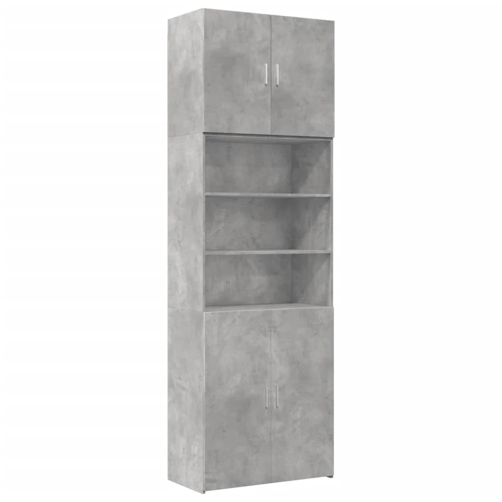 Credenza buffet cassettiera mobile contenitore organizer cucina soggiorno soggiorno alto 80 x 42,5 x 249 cm derivati ​​del legno grigio 02_0034724
