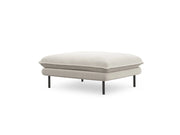 Cosmopolitan Design - Pouf "Vienna" in tessuto strutturato beige chiaro 