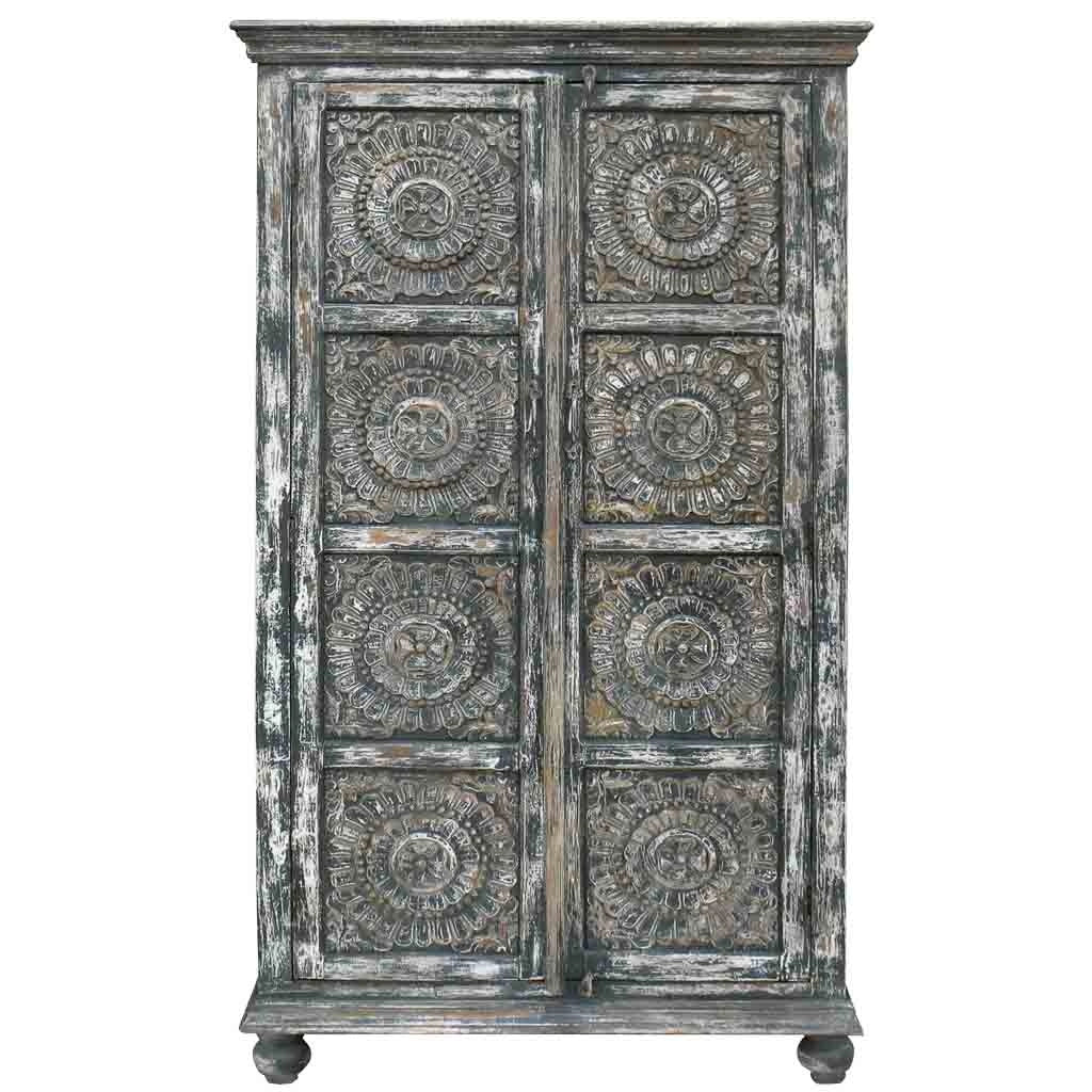 Armadio in legno grigio artigianale 100x41x183h cm