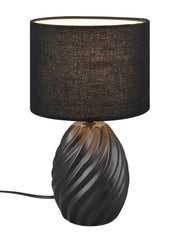 Lampada da tavolo MELVA in ceramica nera E14 40W RL