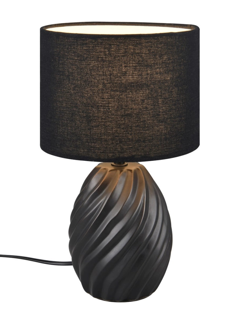 Lampada da tavolo MELVA in ceramica nera E14 40W RL