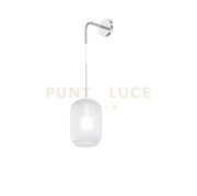 APPLIQUE REGOLABILE CROMO 1 LUCE VETRO BIANCO FOG 1181CR-A-BF