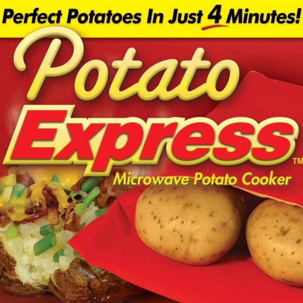 Trade Shop - Sacchetto Per Cottura Patate Sacco Cuoci Al Forno A Microonde Potato Express -