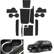 Accessori compatibili con BMW X1 U11 2023-2025 2026, Antislipmatten in gomma per iX1 2025, Deurnaadmatten per console centrale, Accessori per X1 U11 (Nero)