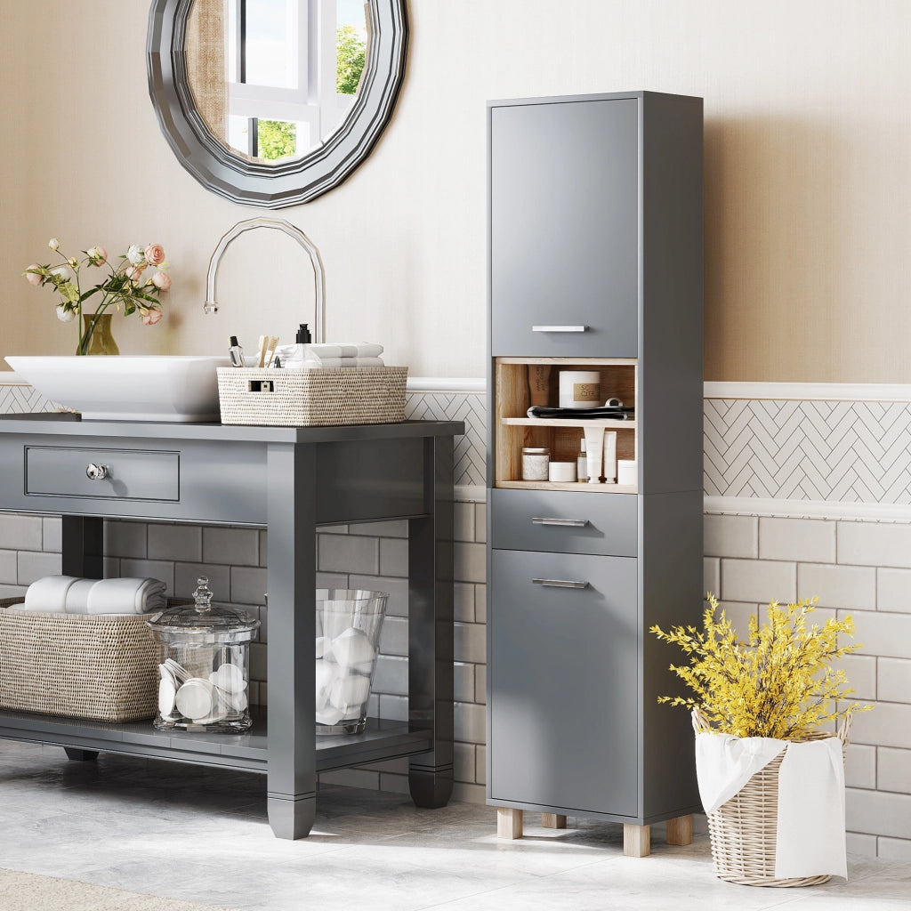 Mobile bagno colonna ¨C zephmum ¨C grigio 60x30x