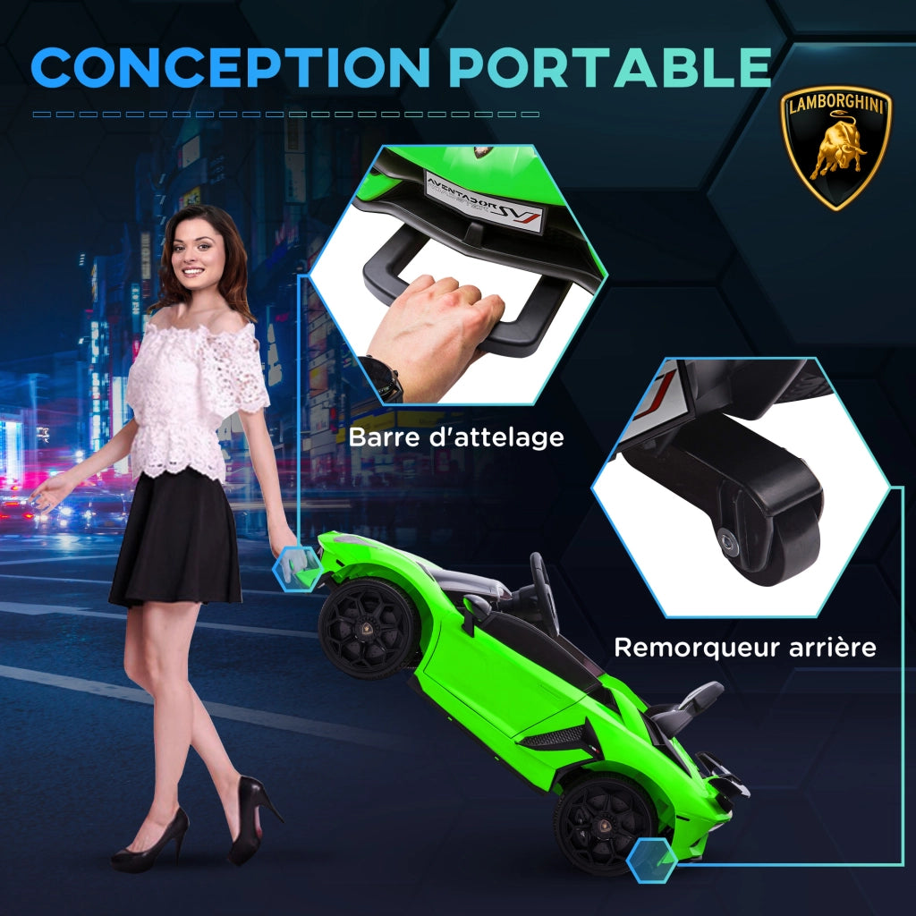 Auto Elettrica Lamborghini Aventador SVJ per Bambini ¨C Xylo ¨C 12V Verde con Telecomando