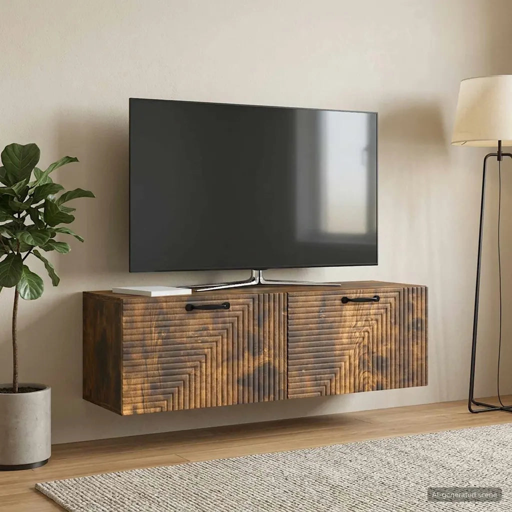 Mobile Porta TV da Muro Rovere Fumo 98 x 31 x 30 cm 898730