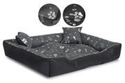 AIO FACTORY 115x95 cm Letto per cani impermeabile Silver Bones