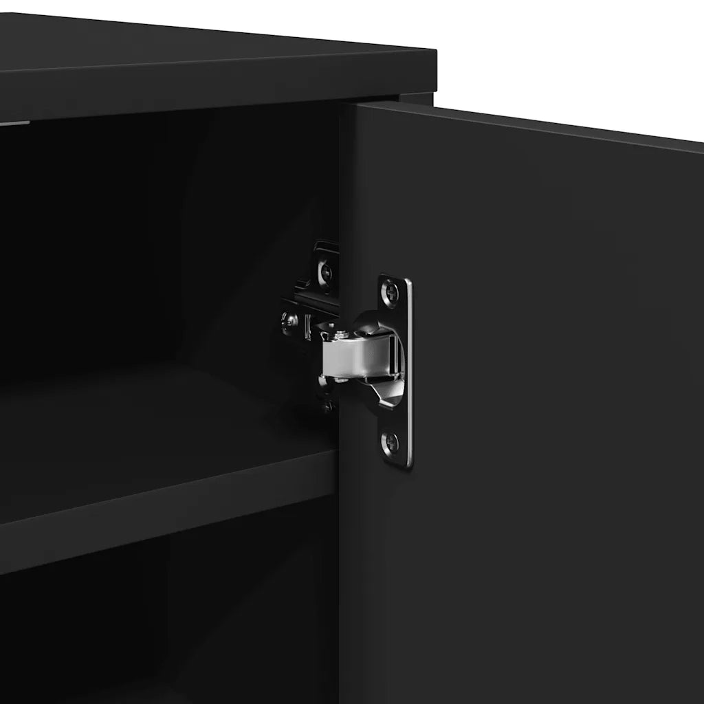 Scarpiera Nera 32x35x92 cm in Truciolato cod mxl 49384
