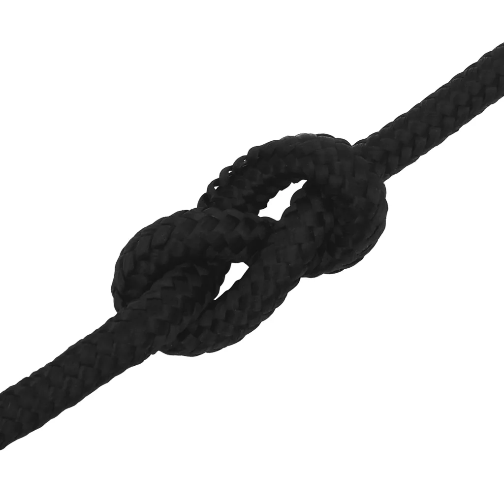 Corda da Lavoro Nera 14 mm 50 m in Poliestere 152831