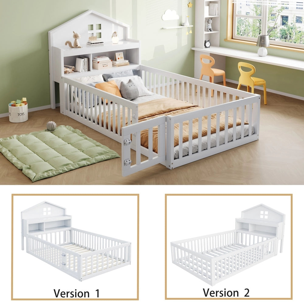 Letto bambini - Xylo - 90x200 cm contenitore bianco