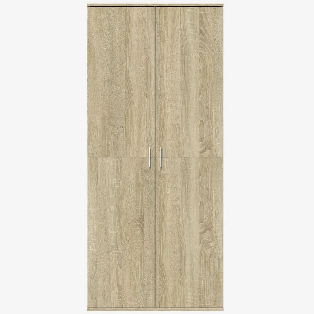 Credenza Rovere Sonoma 80x35x180 cm in Legno Multistrato