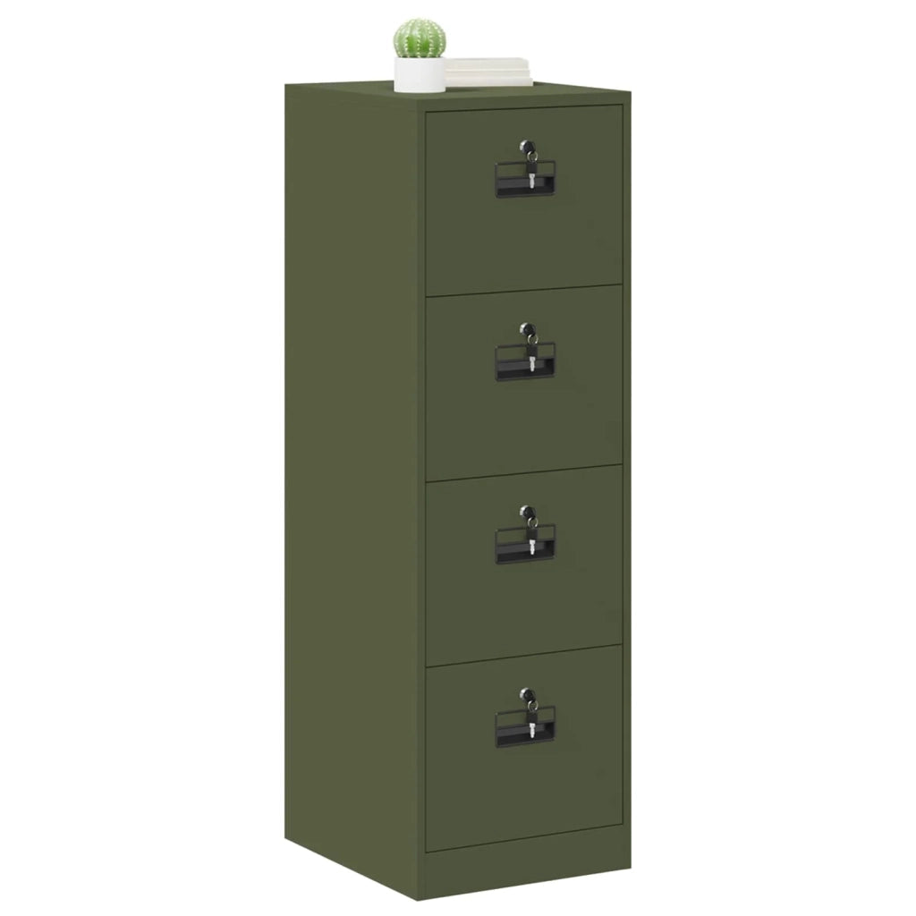 Armadio per File Geometrico 2 pcs Verde oliva 44 x 50 x 139 cm 3406158