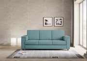 Divano marrak 3 posti (tre sedute da 60cm) misure esterne l.208cm | petrolio - Mobili 2G