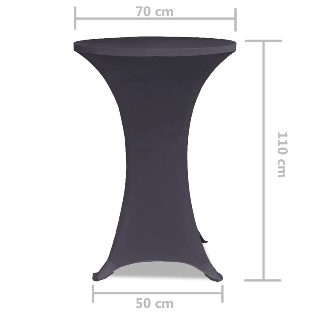 Copertura Elastica per Tavolo 70 cm Antracite 2 pz CFW6583901