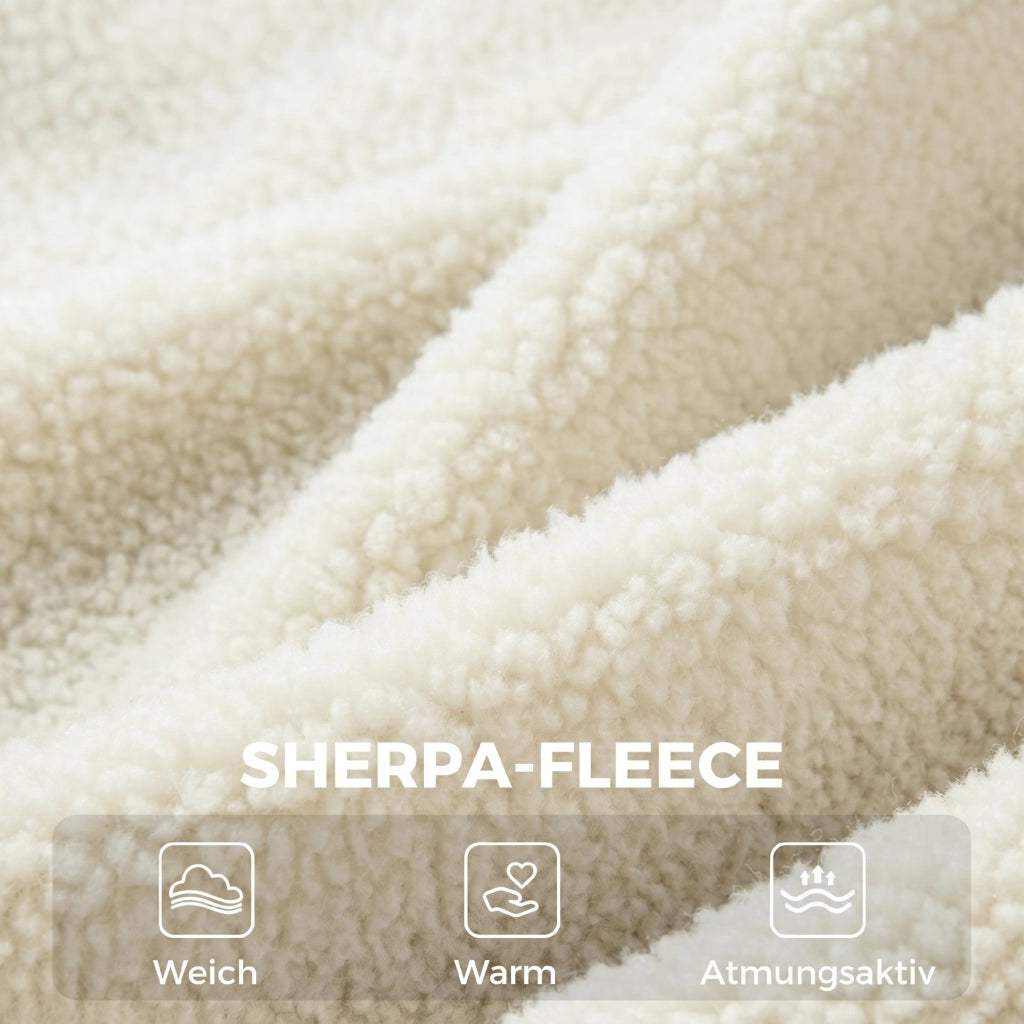 Poltrona Moderna in Sherpa ¨C Zephmum ¨C Crema con Gambe in Metallo