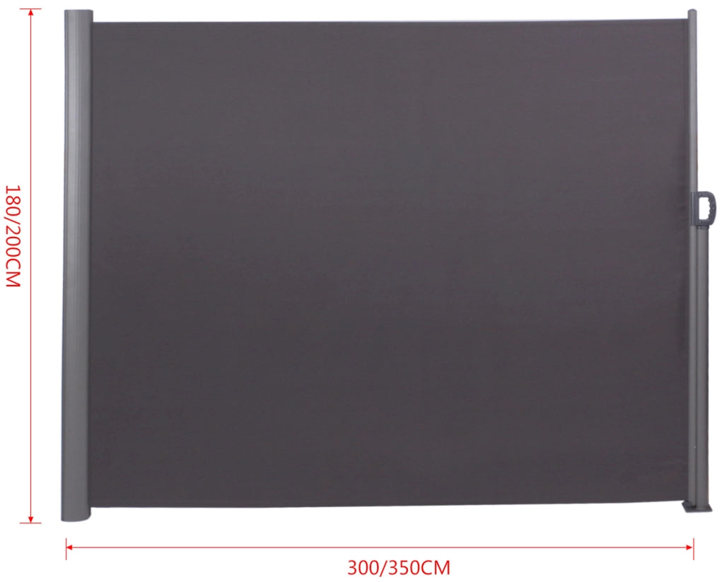 Divisorio paravento da esterno Lovington antracite,180x300 cm