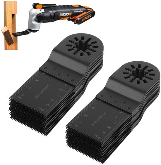 Oscillanti lame per sega - 34 mm - robuste e versatile - adatte per legno e metallo - 20 pezzi - per multitool Rockwell