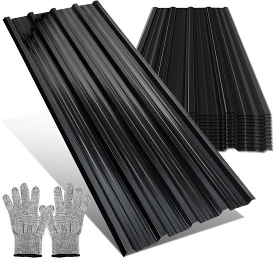 Pannelli Dak 129×46 cm - Materiale Anticorrosivo, Resistente al Tempo e Facili da Montare - 7,12 m² - Antracite
