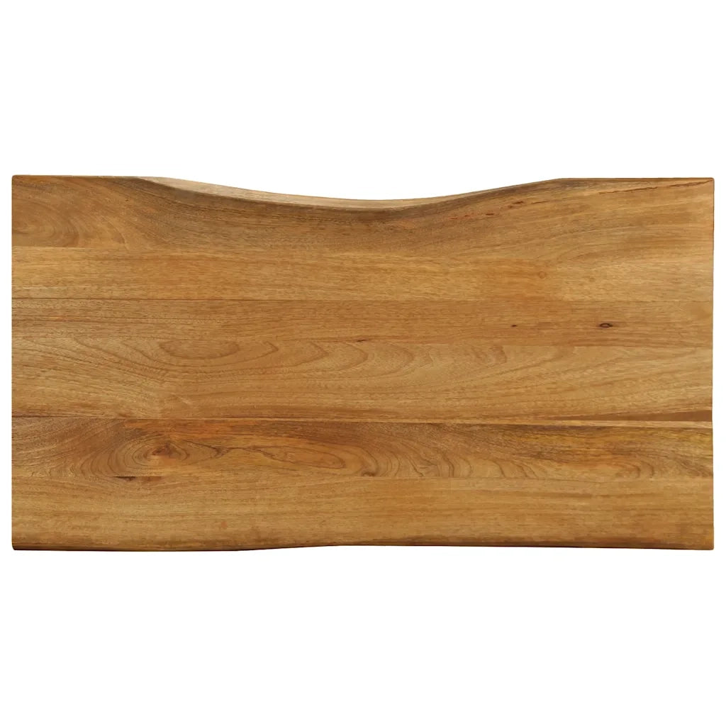 Piano Tavolo 100x60x3,8 cm Bordi Vivi in Legno Massello Mango