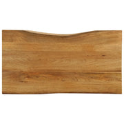 Piano Tavolo 100x60x3,8 cm Bordi Vivi in Legno Massello Mango