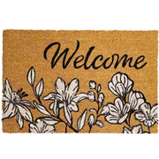 Zerbino classico rettangolare in cocco fiori cm 40 x cm 60
