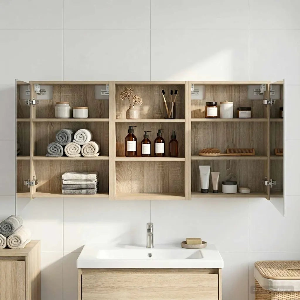 Set di Armadi da Bagno con lo scaffale 3 pcs 126 x 16 x 62.5 cm 3403826