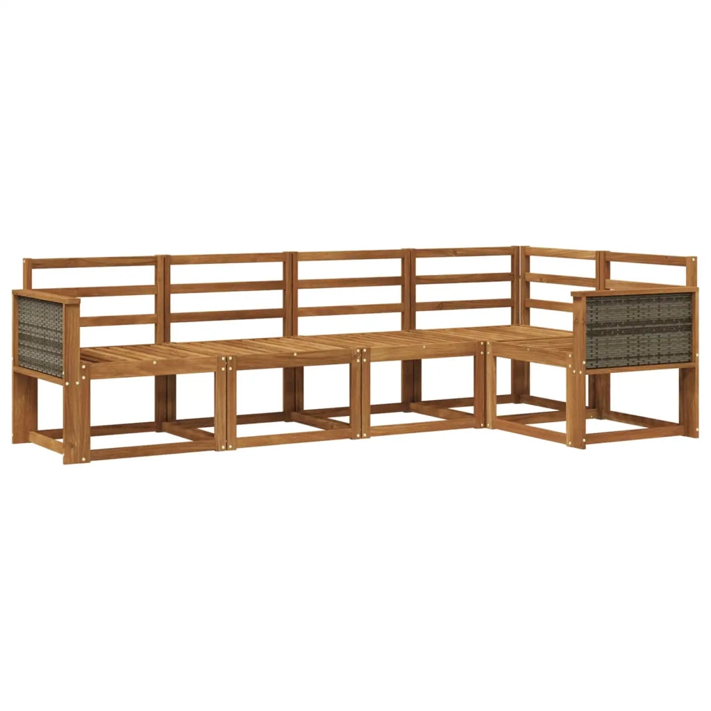 Set di divani da esterno 5 pcs Naturale