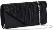 Clutch con Catena per Donna, Catena con Decorazione Glitter, Catena con Chiusura a Clutch per Borsa a Spalla per Matrimonio e Festa Libera Tempo