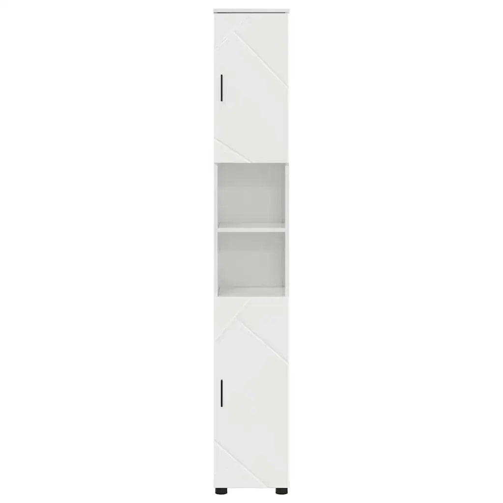 Mobile da Bagno con porta Bianco Lucido 30 x 35 x 192 cm 883338