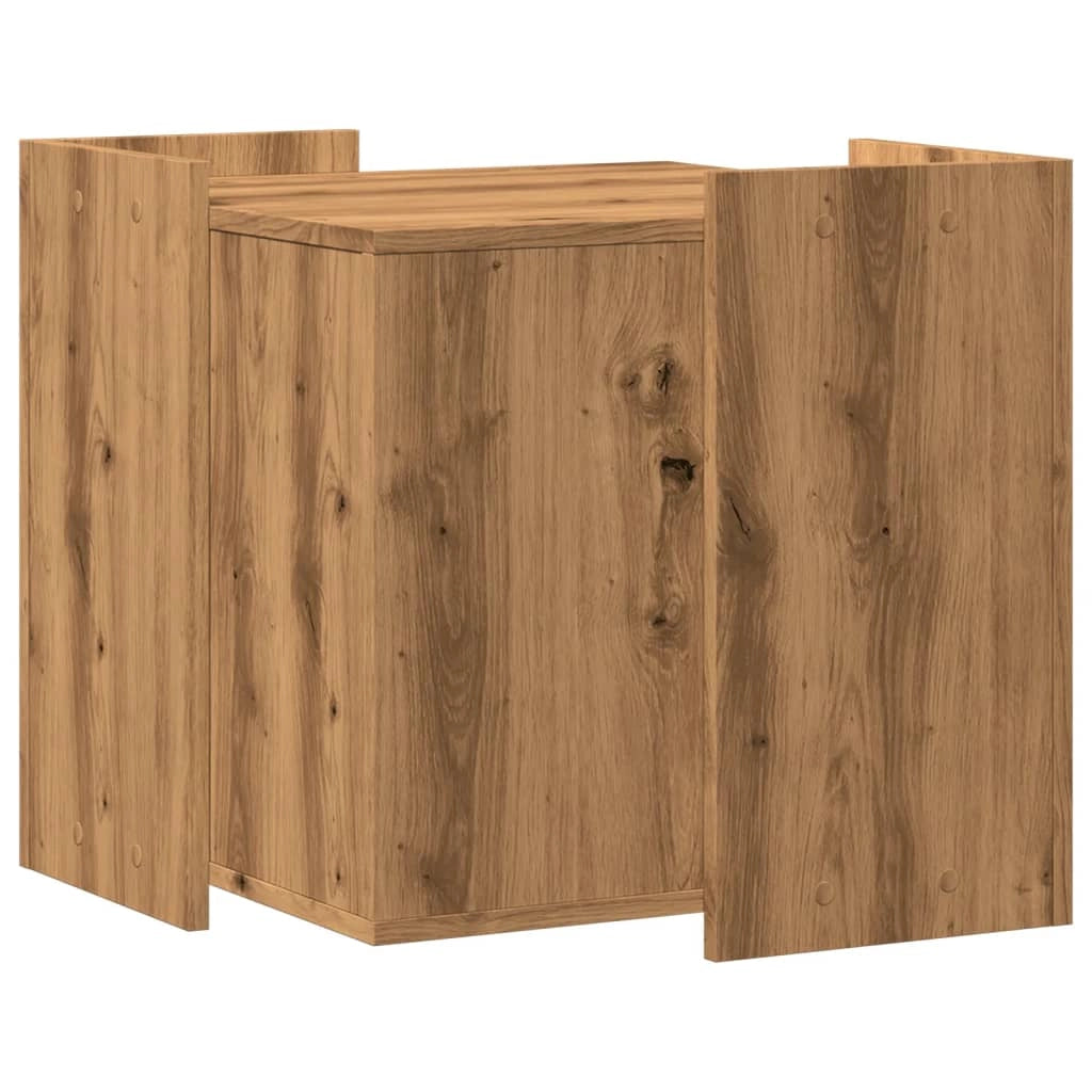 Mobiletto per lettiera per gatti fatto a mano 53 x 53 x 51 cm marrone 02_0043306