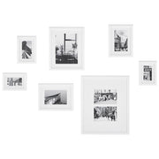 Set di 7 foto incorniciate bianche varie misure moderne passpartout Decorazione da parete Gallery Ganci