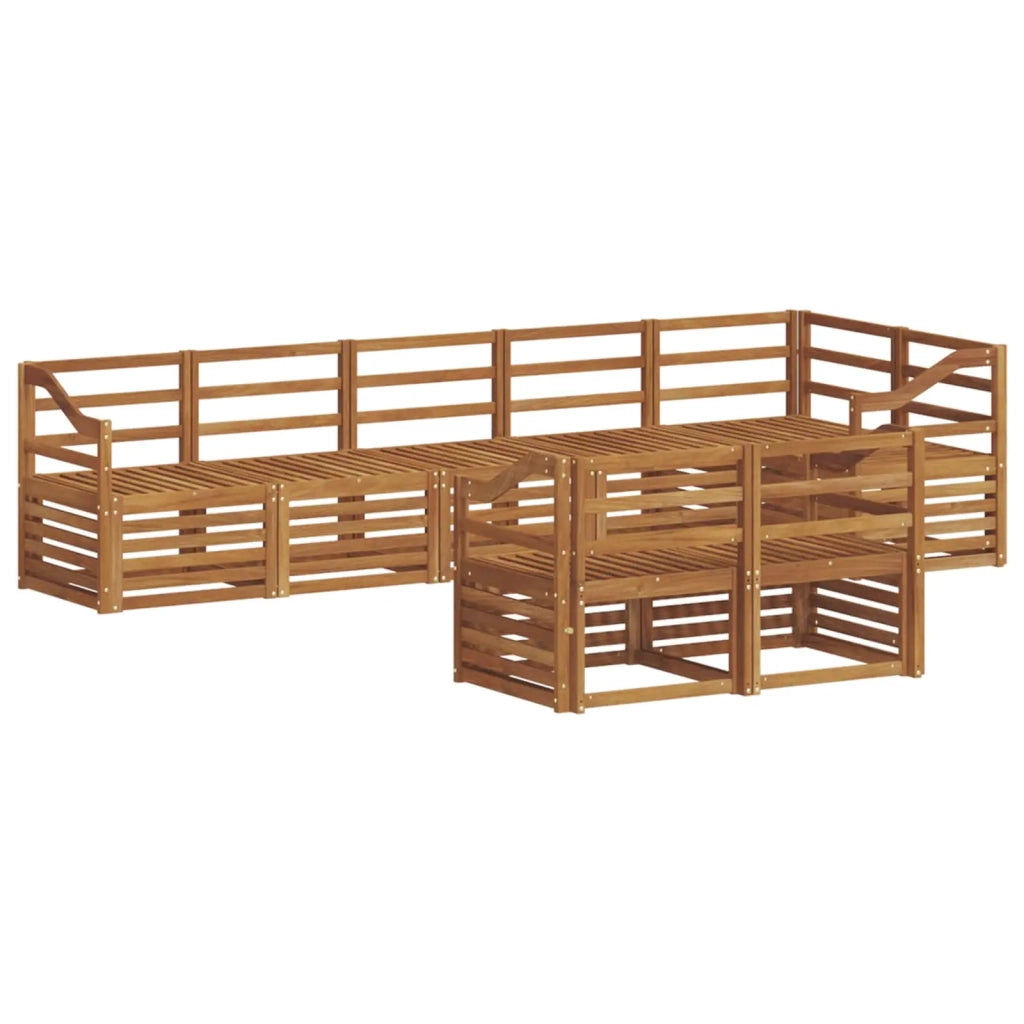 Set divani 8 pcs Naturale Legno di Acacia Massello 3375024