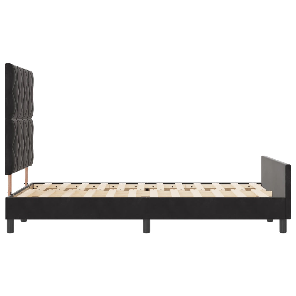Struttura del letto in velluto nero  120x200 cm