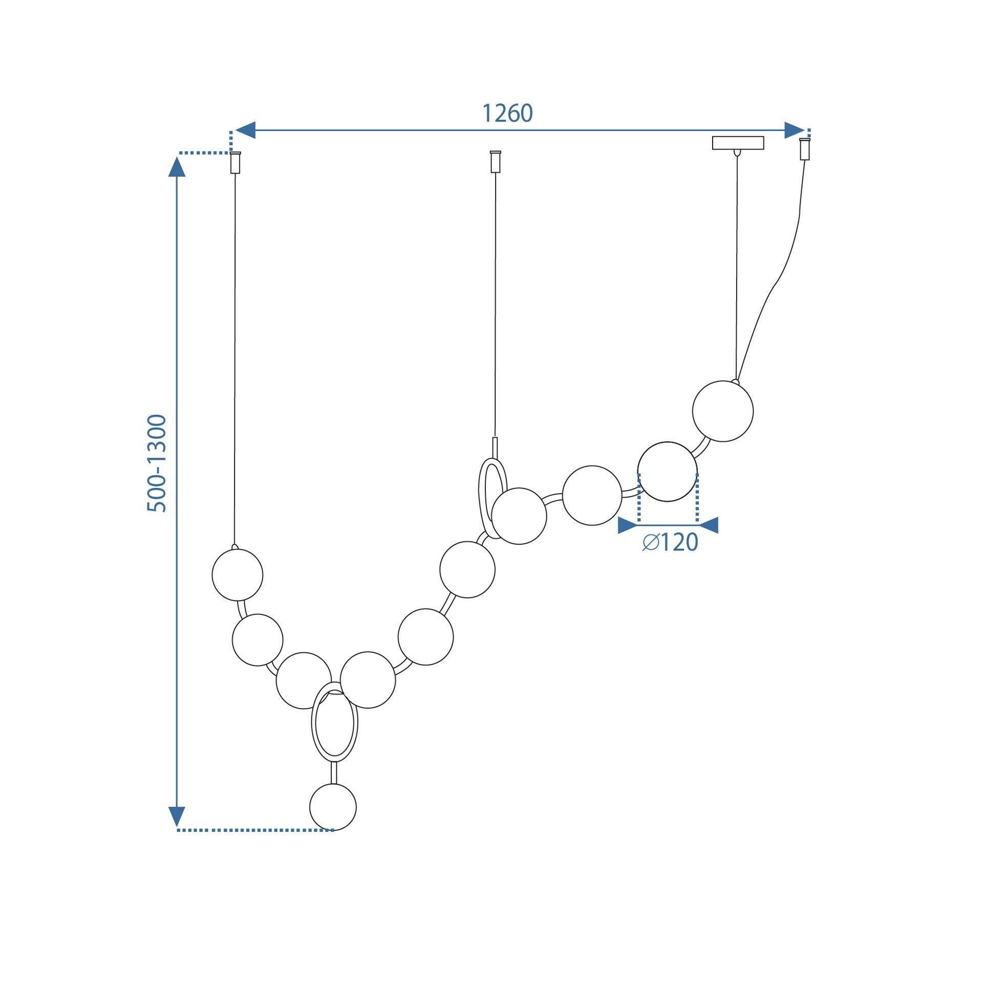 Lampada Da Soffitto Led APP1444-10CP Gold
