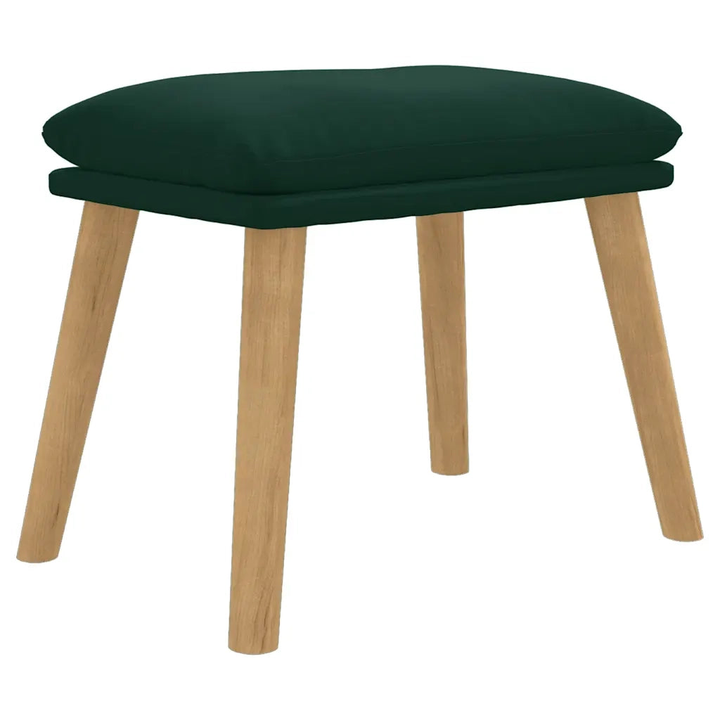 Poggiapiedi Verde Scuro 45x29,5x35 cm in Velluto 341437