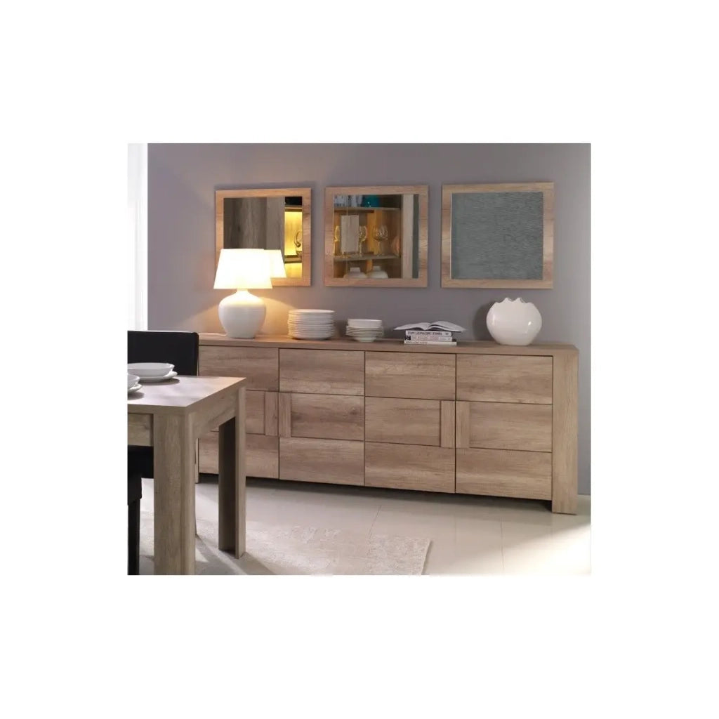 Grand buffet FARRA – 4 porte – Rovere Dab Canyon – 216 x 85 x 47 cm