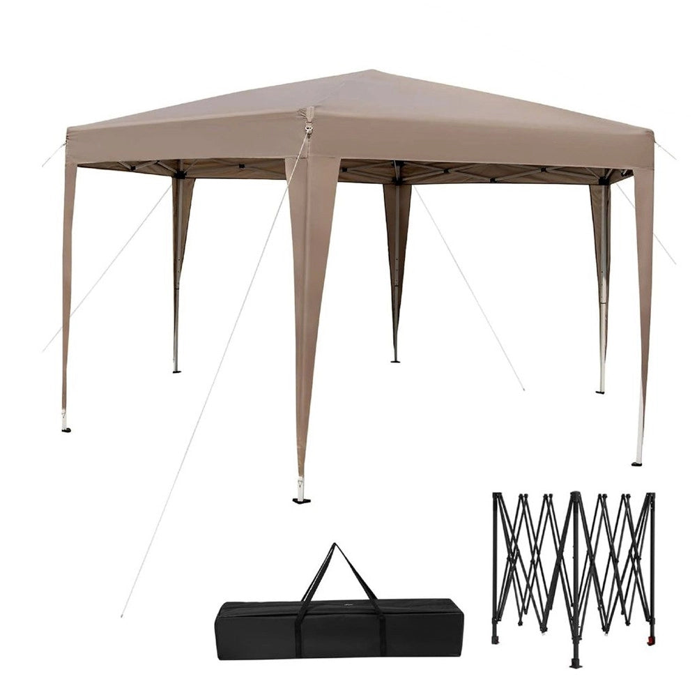 Trade Shop - Gazebo Tenda Richiudibile Da Giardino Esterno 3x3mt Per Campeggi Festa Con Borsa Trasporto -