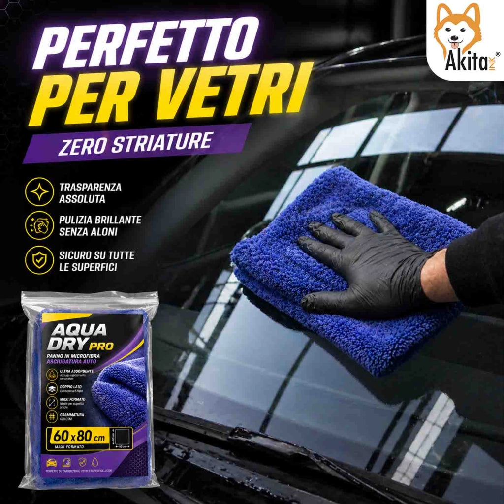 Akitaink Panno Auto Microfibra 60x80 cm 620 GSM Asciugatura