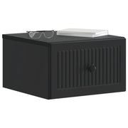 Set di 2 Comodini | Armadio da Notte | Mobiletto da notte a muro Nero 33 x 34,5 x 20 cm