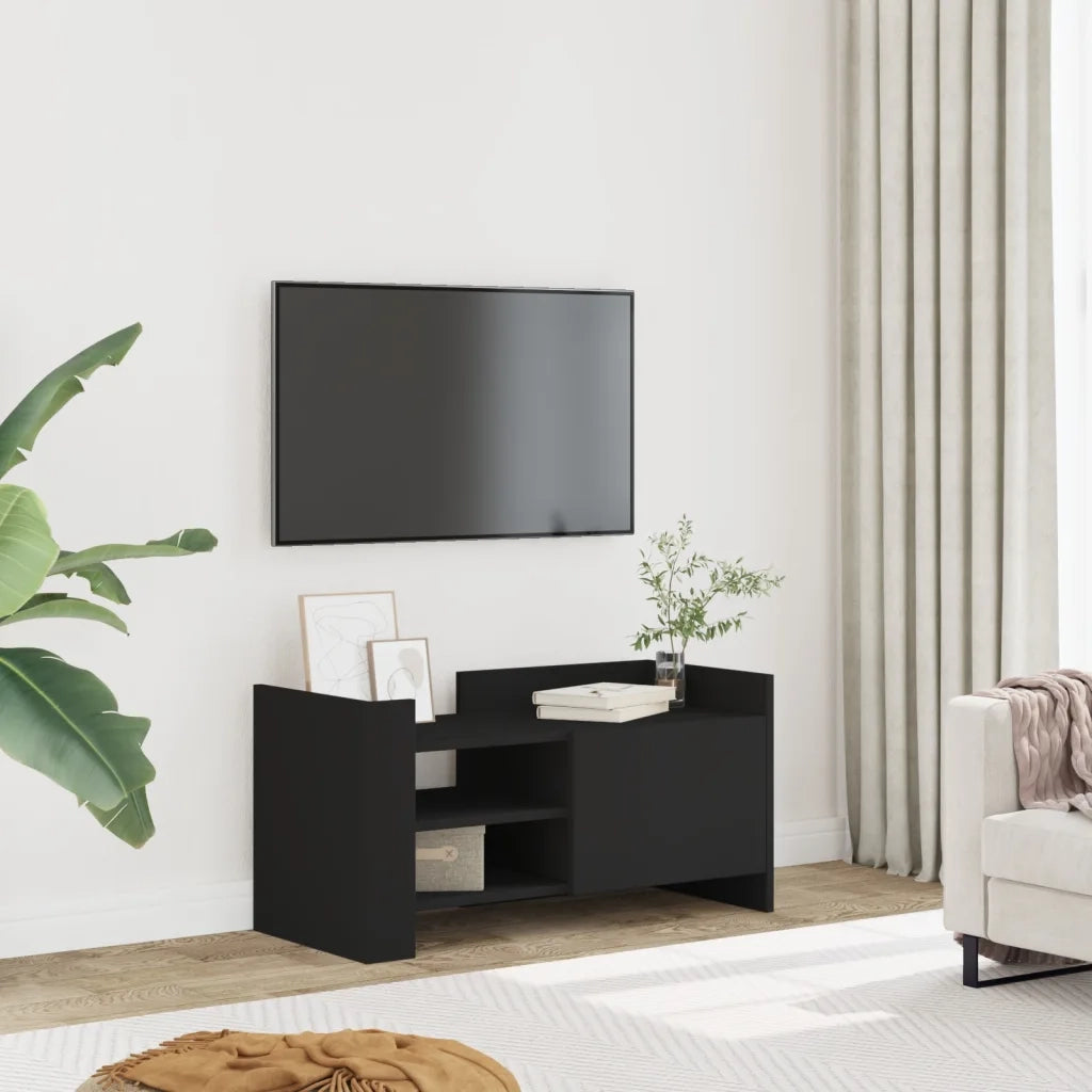 Mobile TV | Armadietto TV | Mobile Porta TV Nero 80x35x40 cm in Legno Multistrato