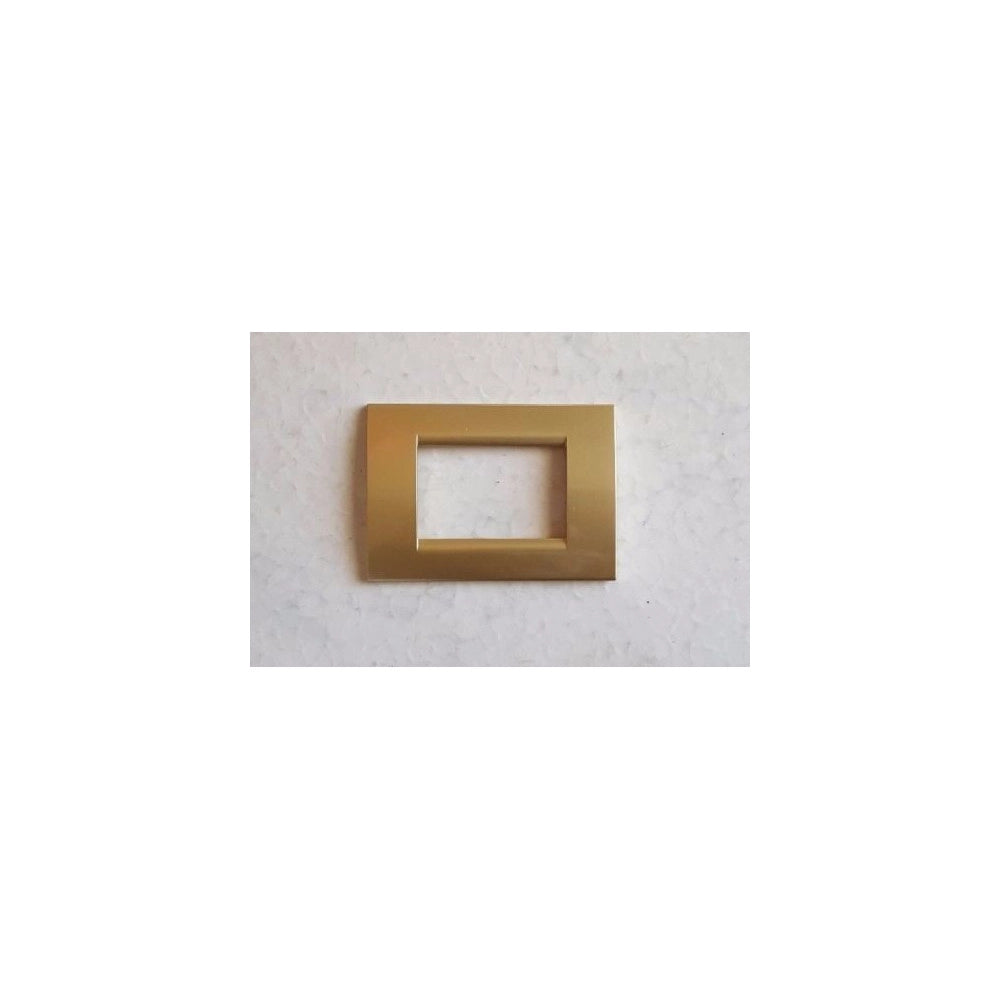 Trade Shop - Placca Placche Placchete Compatibili Living Light In Abs 3 4 7 Posti Colorate - Oro Satinato -4 Fori     -