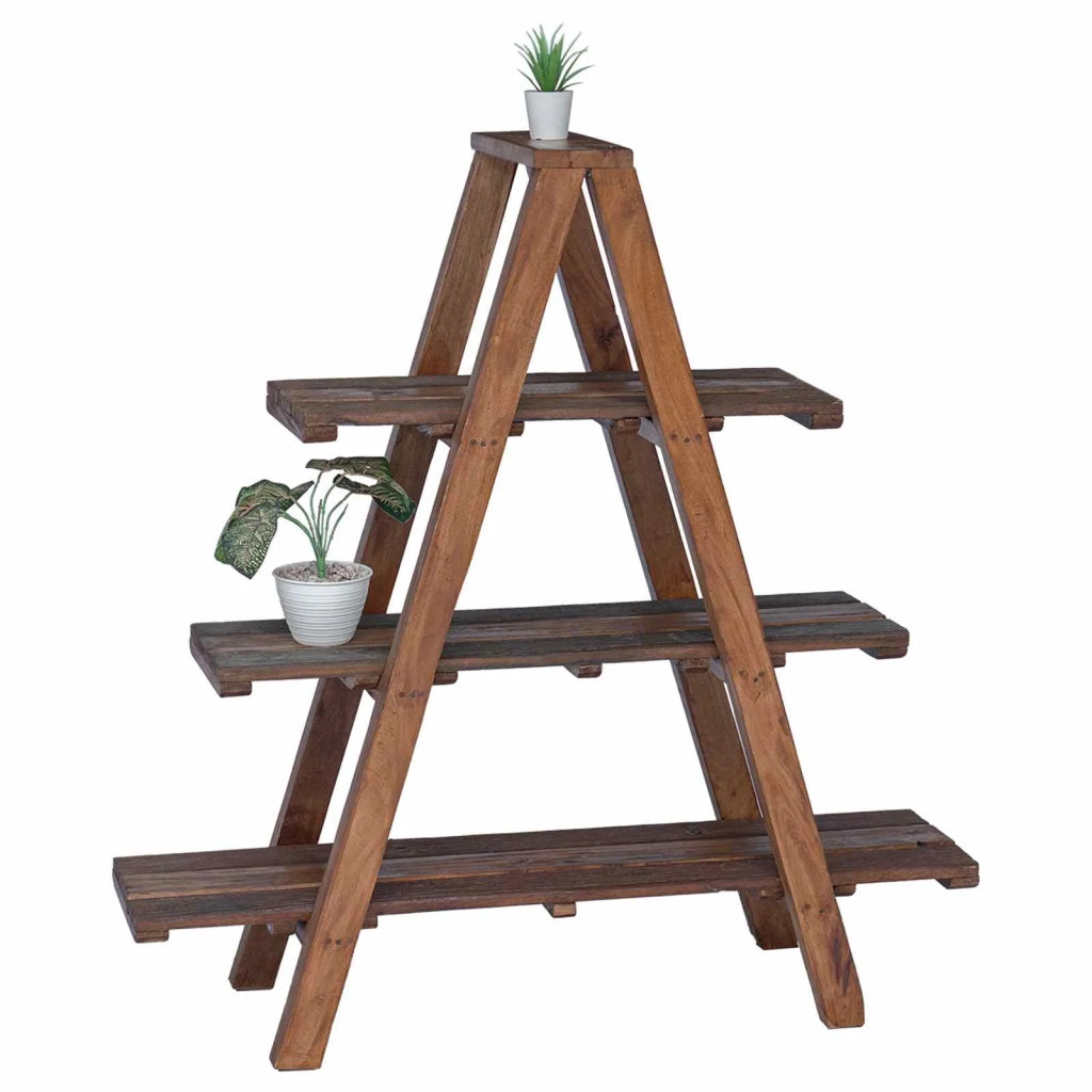 Scaffale pieghevole con lo scaffale Marrone 79.5 x 35 x 112 cm CFW7890877
