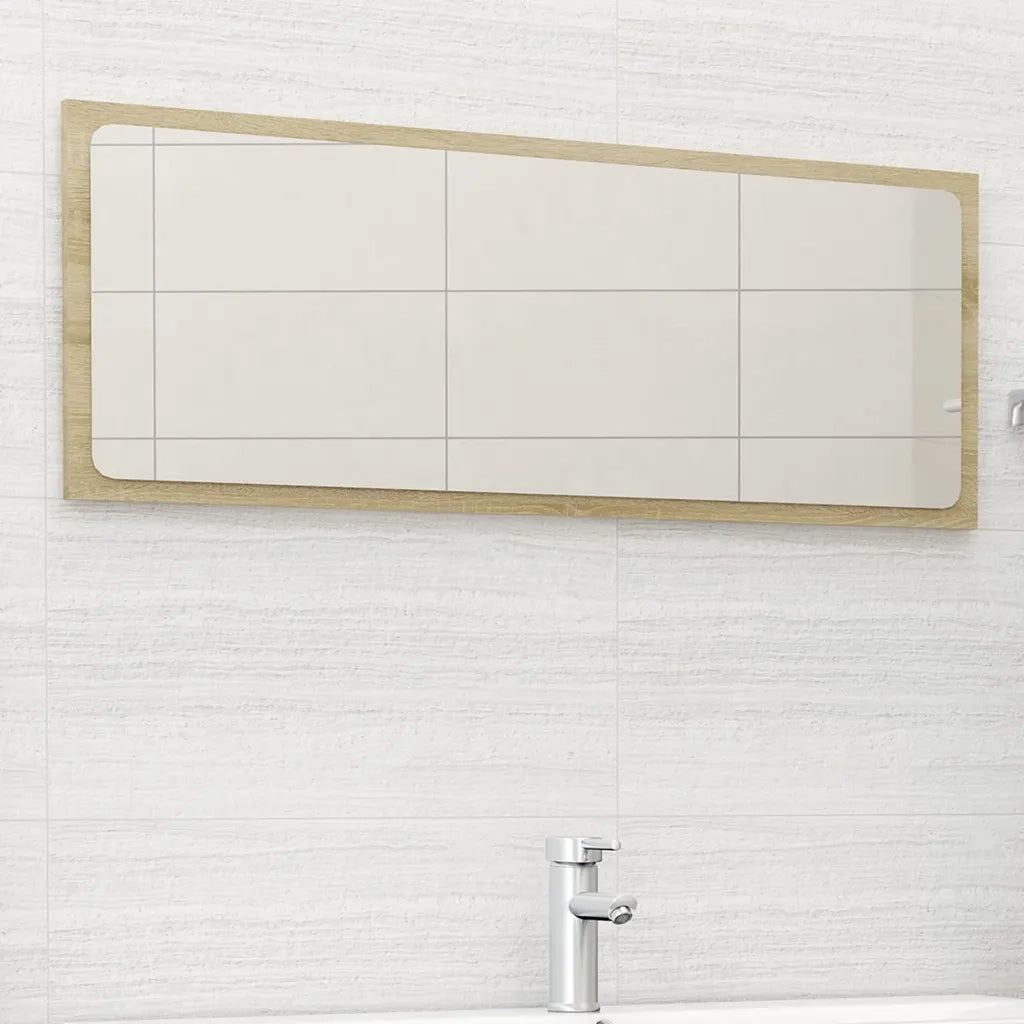 Specchio da Bagno Rovere Sonoma 100x1,5x37 cm Legno Multistrato 804633