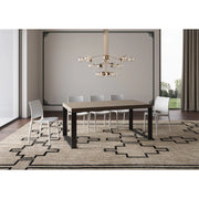 Tavolo allungabile 200/304x90 cm Tecno Premium telaio Antracite - Tortora