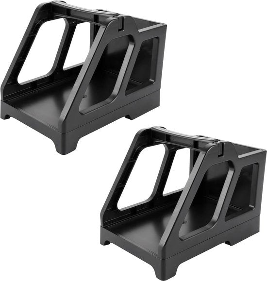 Set di 2 contenitori per etichette nere - etichettatrice termica per rulli e etichette continue - 2 in 1 etichettatrice desktop per stampante termica universale