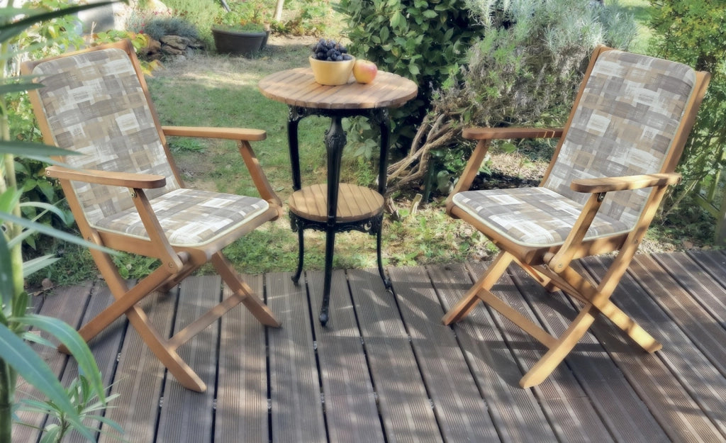 Cuscino Poltrona Sedia Esterno Coprisedia Giardino Moderno Schienale Morbido Pieghevole